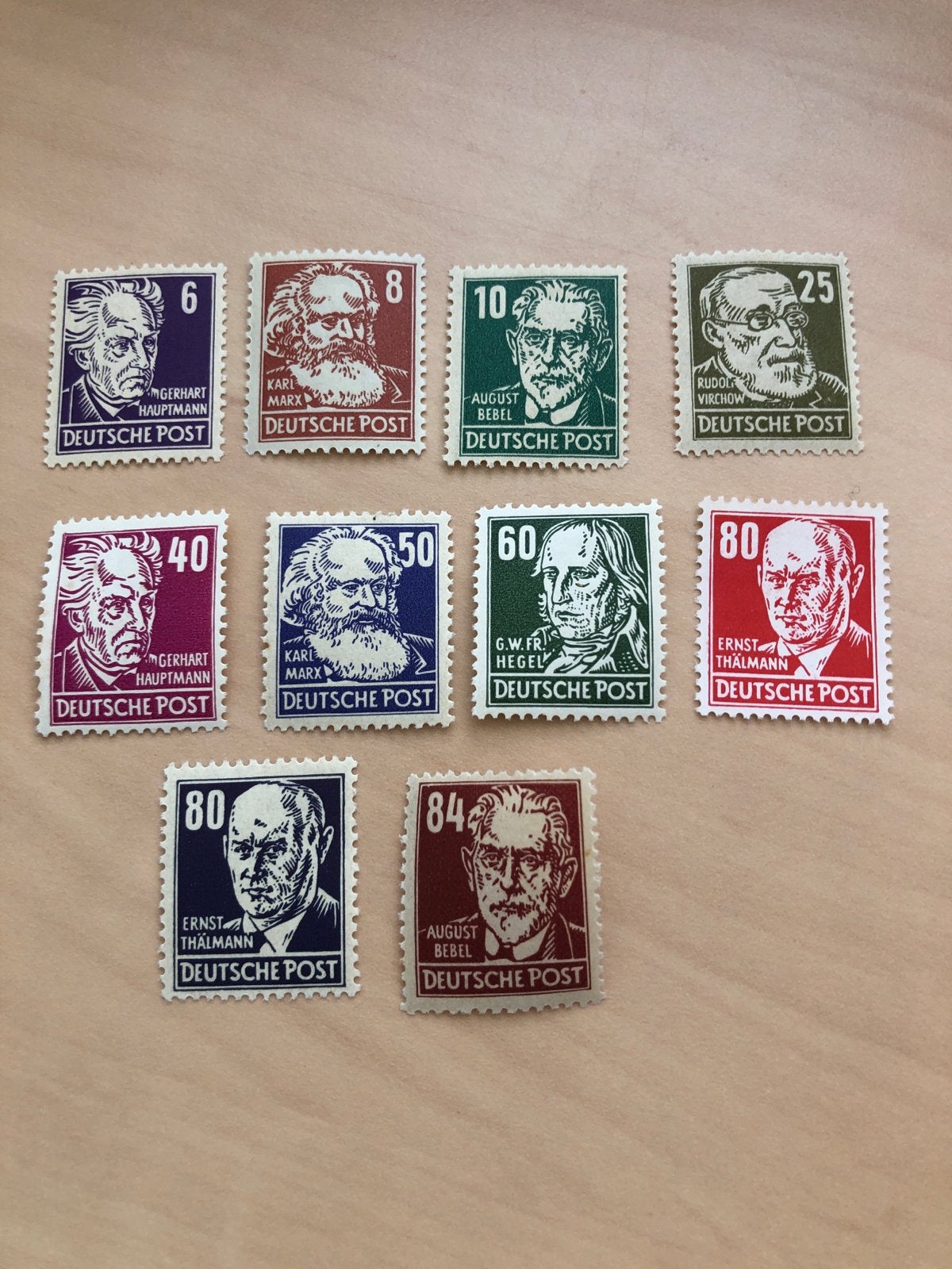 DDR Postzegels: Historische Figuren Collectie, Verzenden, DDR, Postfris