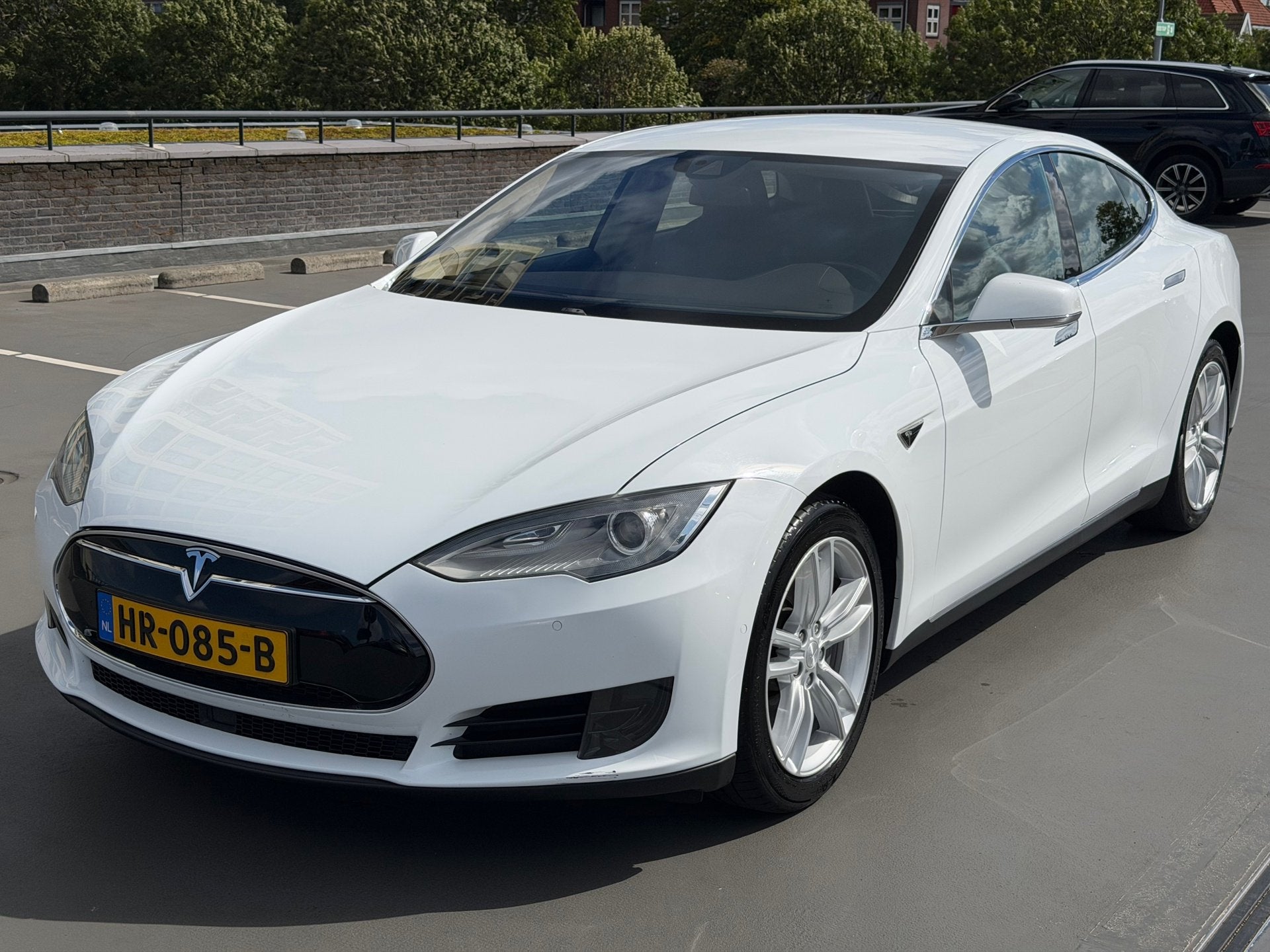 Tesla Model S 70 BaseSOH 91% Accubereik Adaptief Cruise Came, Auto's, Dealer onderhouden, Achterwielaandrijving, Gebruikt, Wit