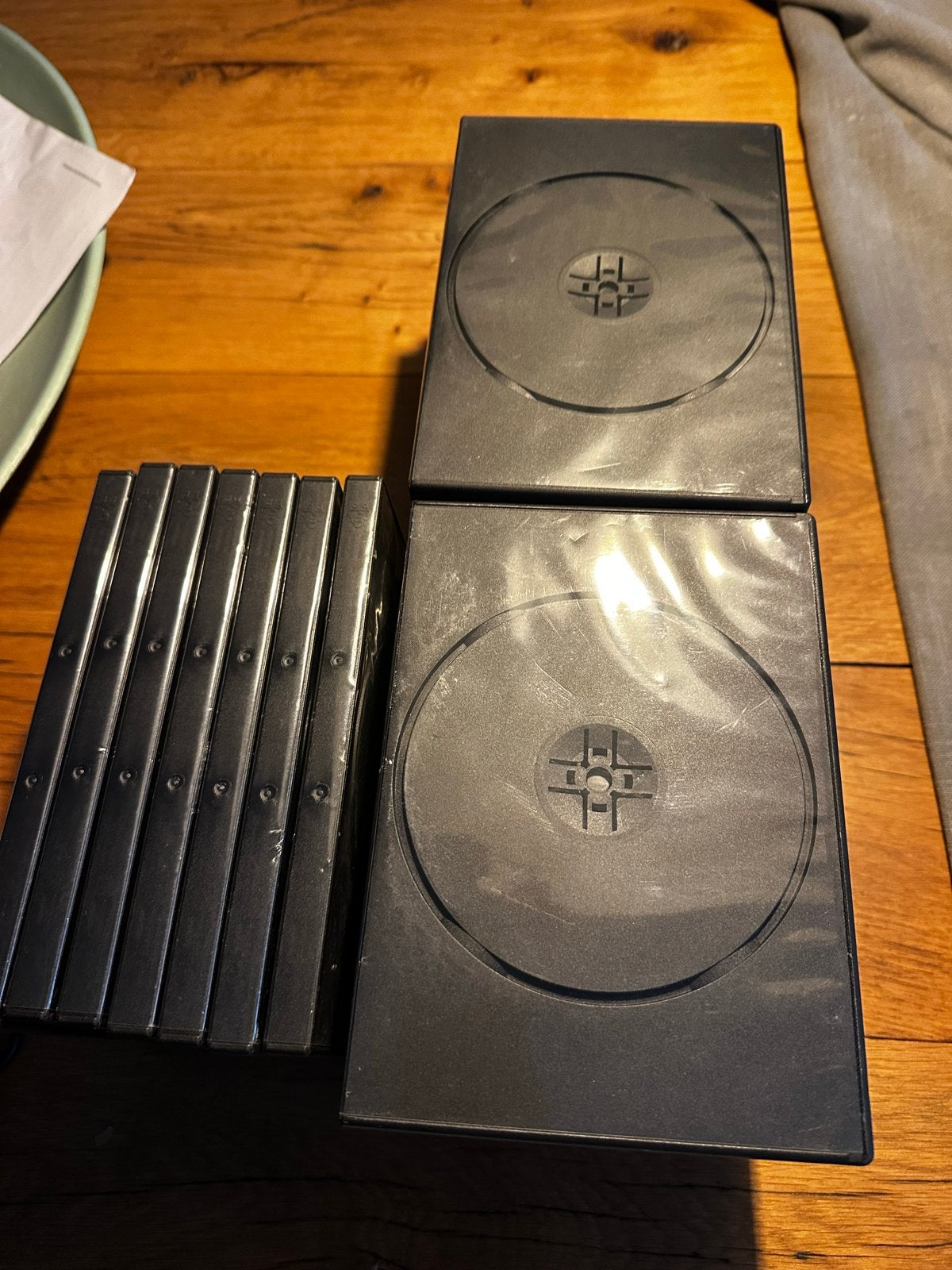 27 lege dubbele DVD hoesjes (voor 54 DVD's/CD's), Ophalen of Verzenden, Gebruikt, Inclusief doosje