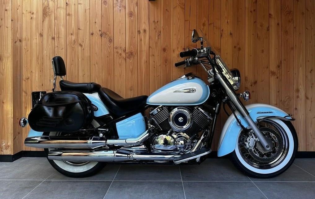 Prachtige Yamaha 1100 V-Star Custom Chopper - miami blue/Wit, Motoren, Motoren | Yamaha, Particulier, Chopper, meer dan 35 kW