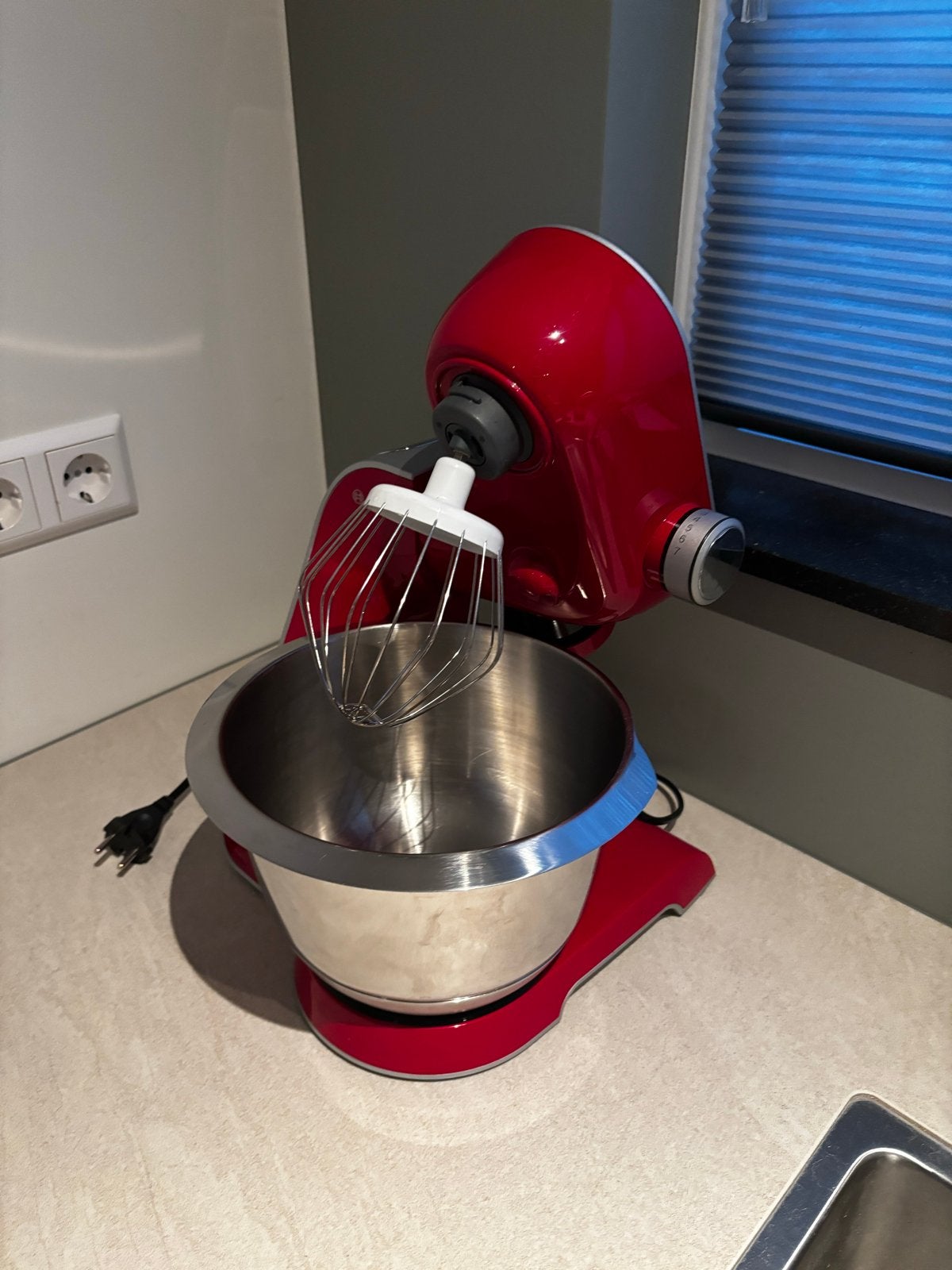 Bosch MUM5 Keukenmachine - Rood/Zilver, Witgoed en Apparatuur, Keukenmixers, Ophalen, Gebruikt, Vaatwasserbestendig, 3 snelheden of meer