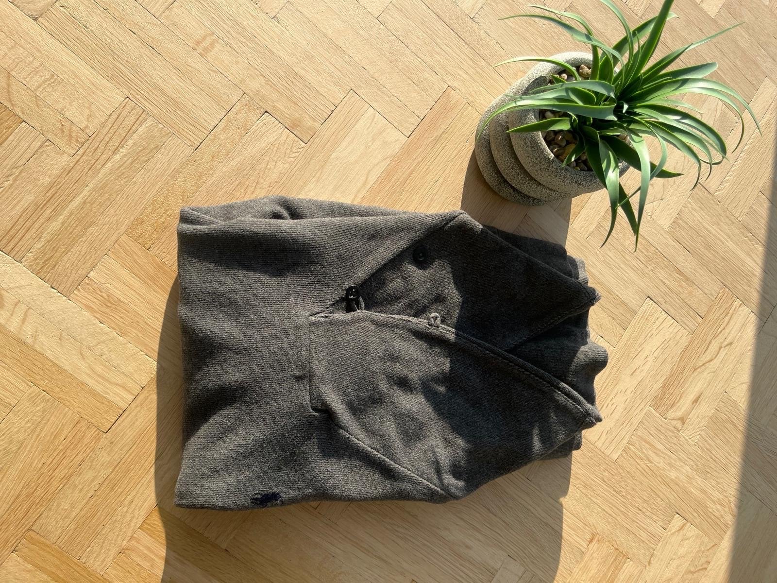 Ralph Lauren LUXURY JERSEY SHAWL-COLLAR PULLOVER M, Ophalen of Verzenden, Gedragen, Maat 48/50 (M), Grijs