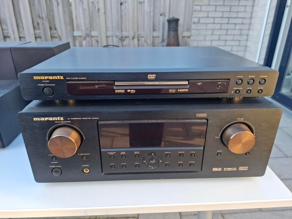 Marantz versterker SR3001 en CD-speler DV3002, Audio, Tv en Foto, Versterkers en Receivers, Ophalen of Verzenden, Marantz