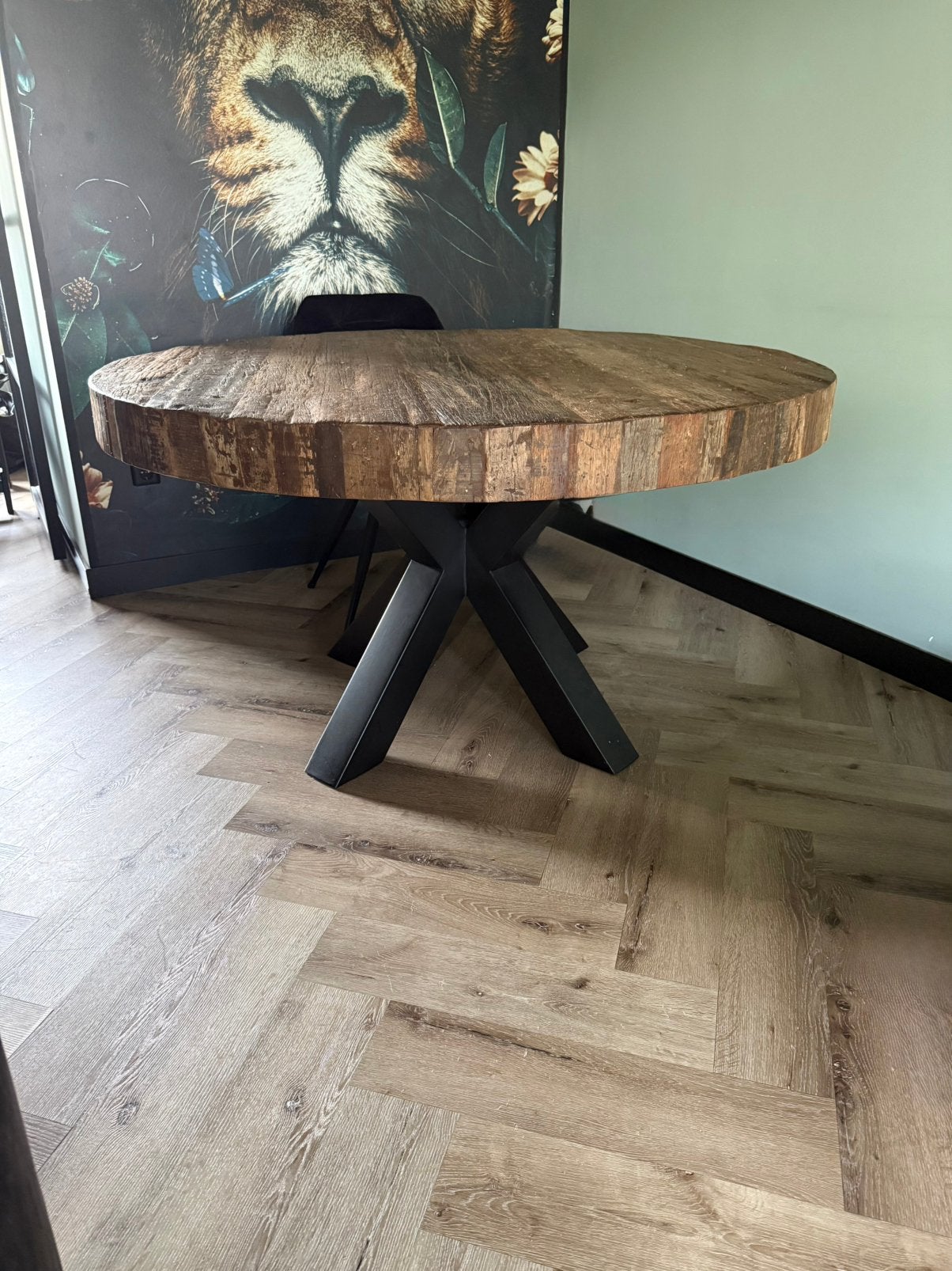 Ronde eettafel richmond, Huis en Inrichting, Tafels | Eettafels, Ophalen, Gebruikt, Rond, Metaal