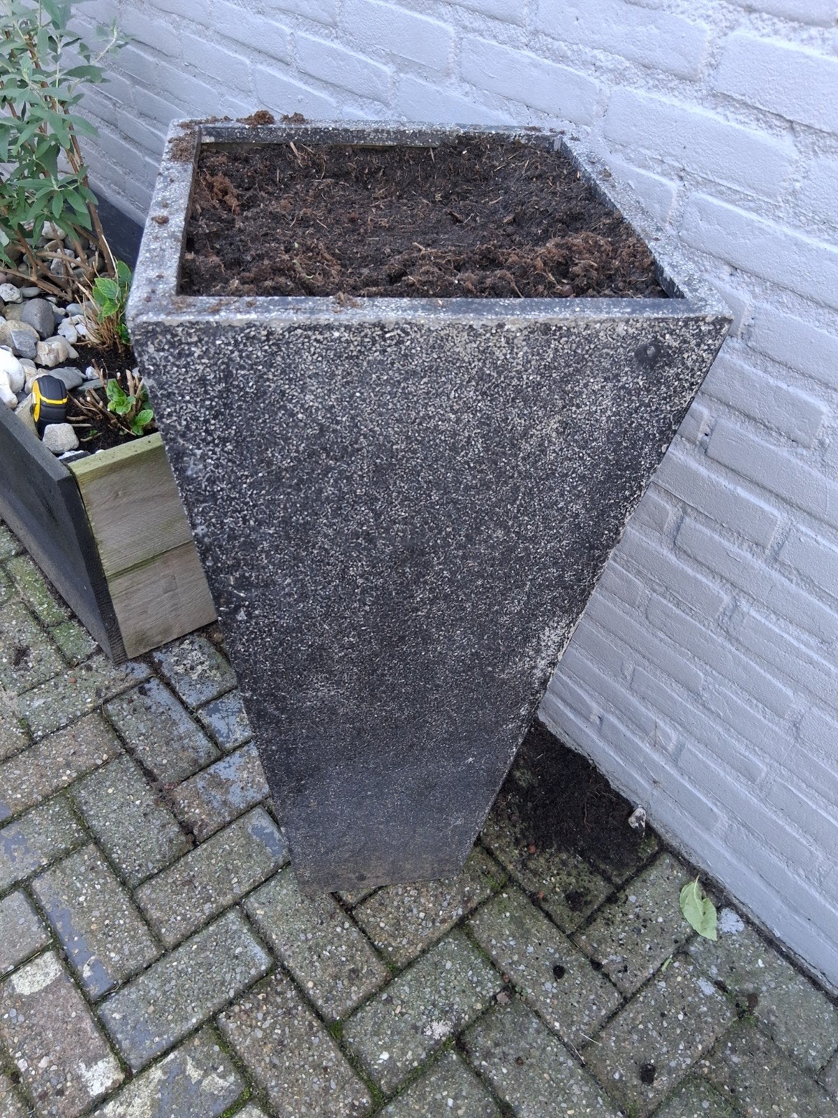 Hoge plantenbak, 90 cm, met lichte beschadiging, Ophalen, Overige materialen, Gebruikt, Balkon