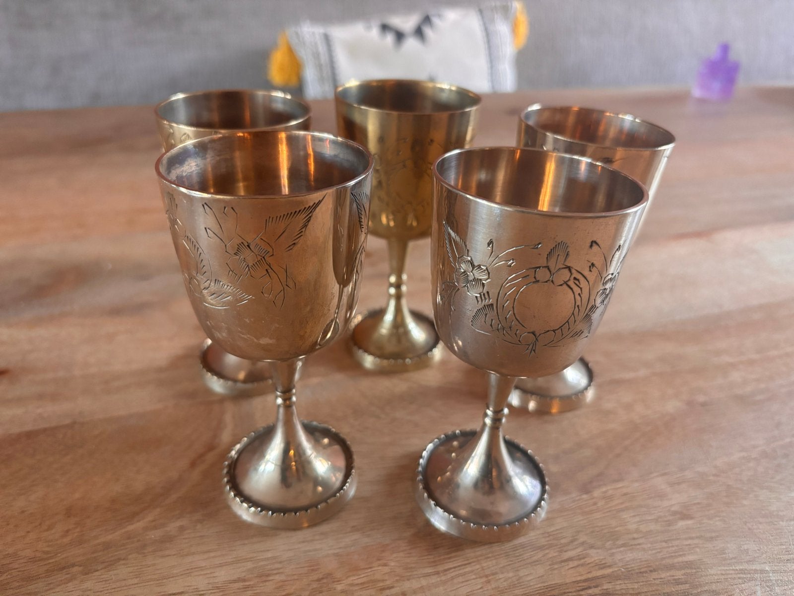 Set van 5 Vintage wijn kelken, Ophalen of Verzenden