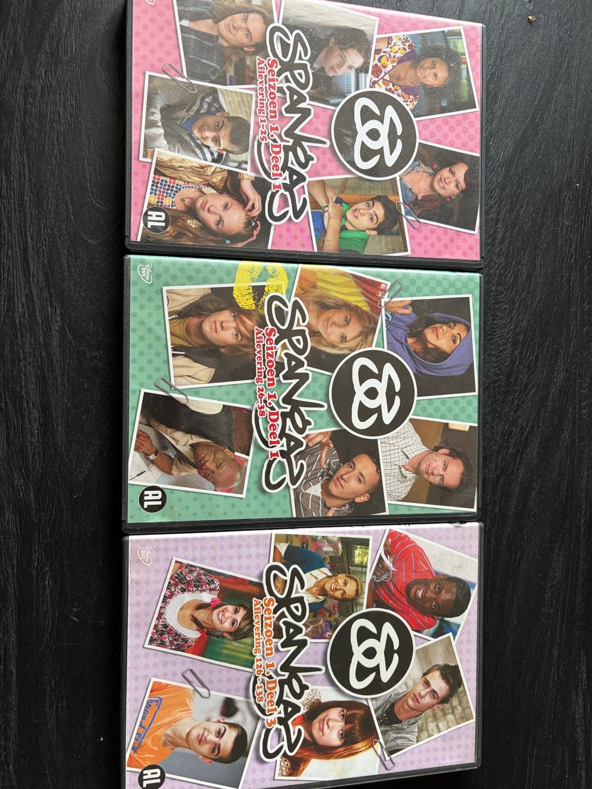 SpangaS Seizoen 1 Deel 1, 2 en 3 DVD Boxset, Gebruikt, Seizoen 1, Alle leeftijden, Drama