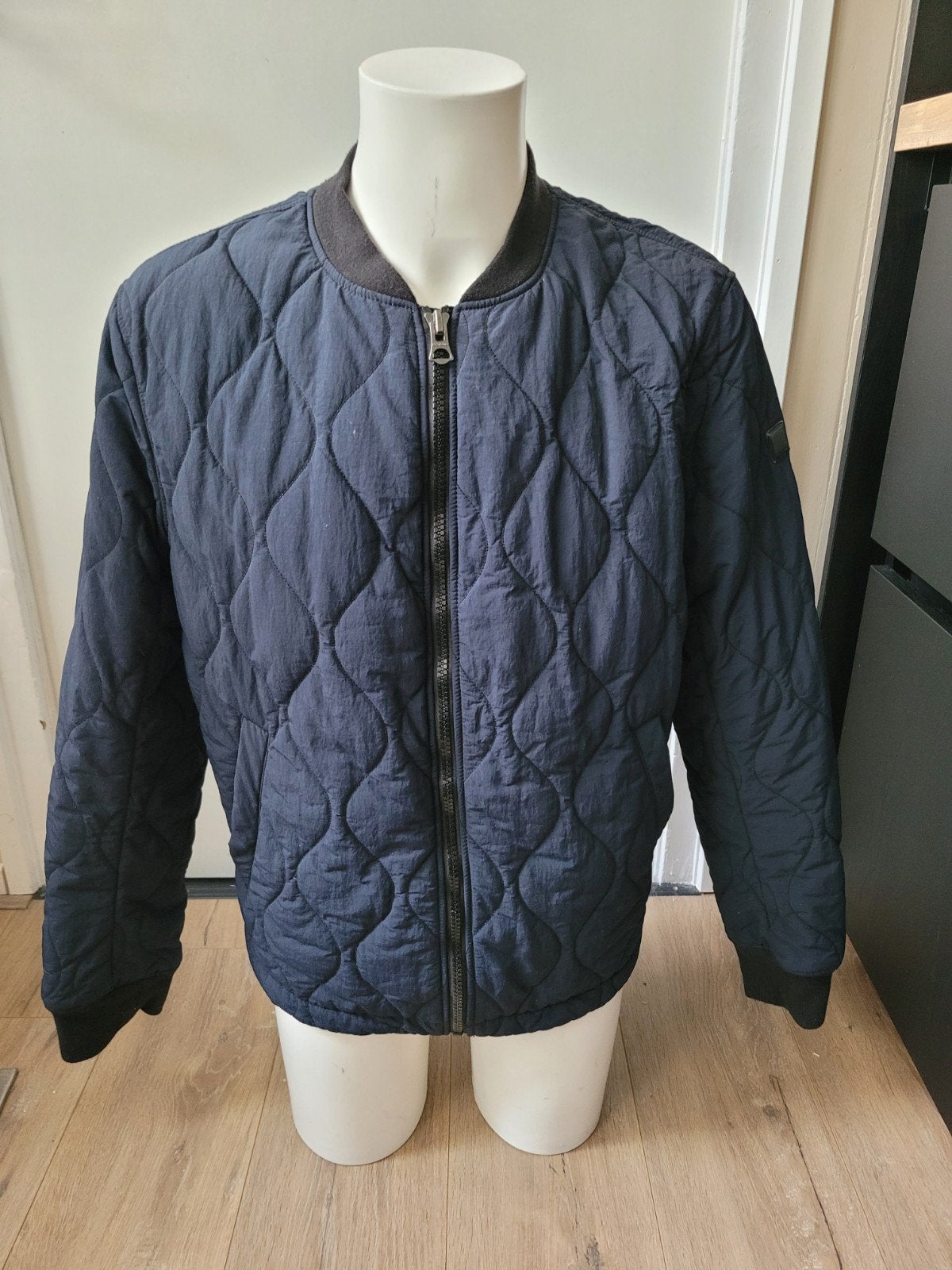 Nette blauwe Hugo Boss jas maat L, Maat 52/54 (L), Blauw, Ophalen of Verzenden, Zo goed als nieuw