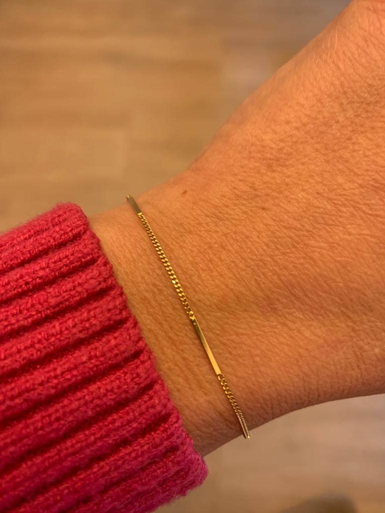 14 k gouden armbandje, Ophalen, Zo goed als nieuw, Goud