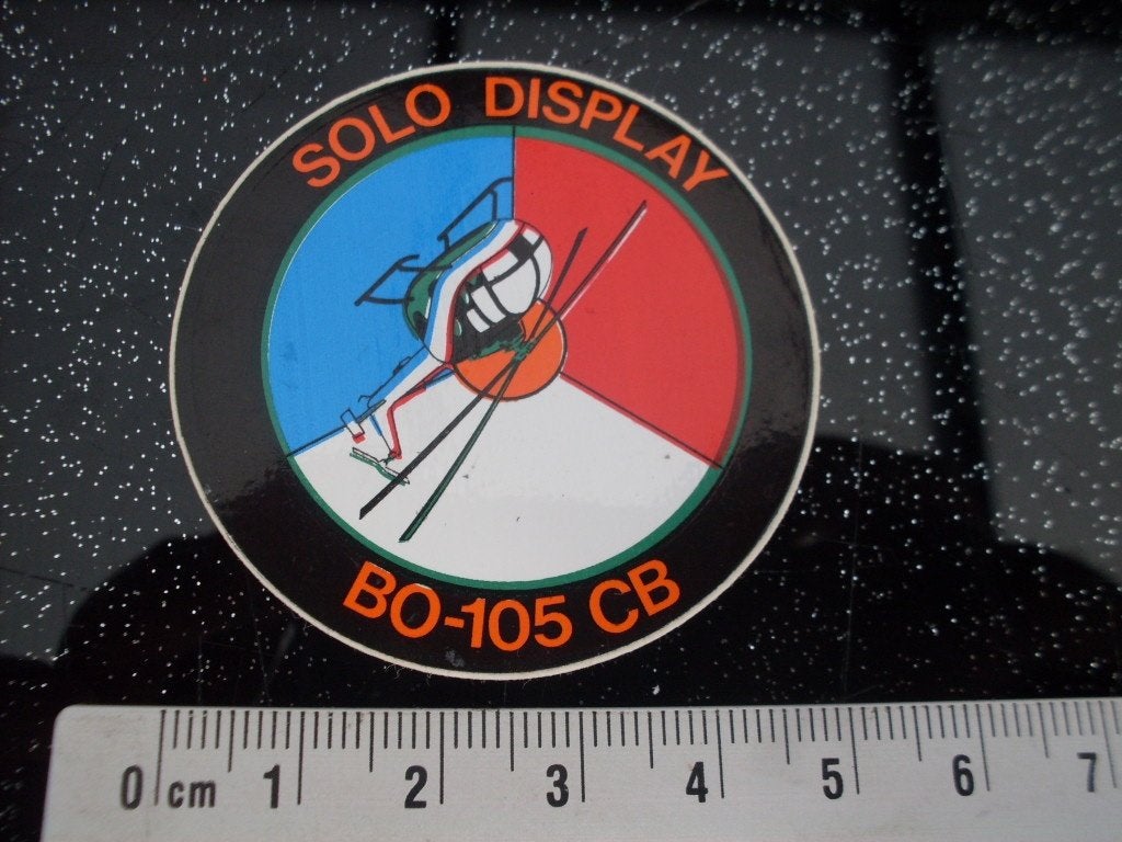 sticker solo display bo-105 CB logo helikopter, Verzenden, Zo goed als nieuw, Bedrijf of Vereniging