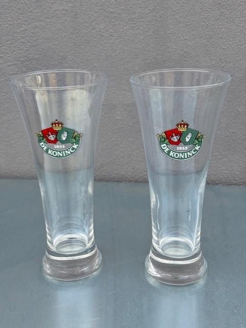 2 de koninck bierglazen, Verzamelen, Ophalen of Verzenden, Gebruikt, Bierglas