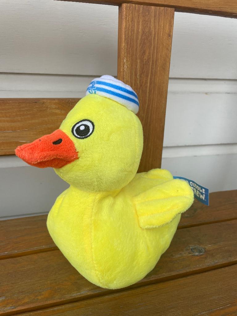 Cuddle crew matroos knuffel duck | eend badeend 20 cm, Ophalen of Verzenden, Zo goed als nieuw, Eend