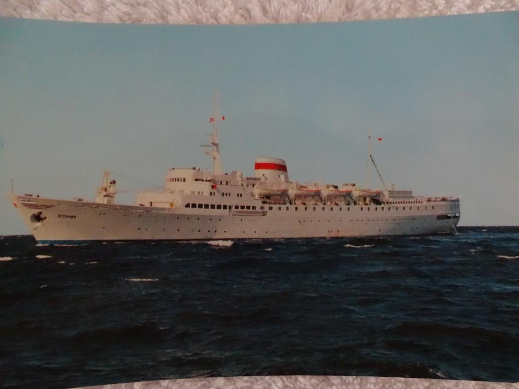 Estonia / Baltic Shipping Company, Ophalen of Verzenden, Zo goed als nieuw, Motorboot, Kaart, Foto of Prent