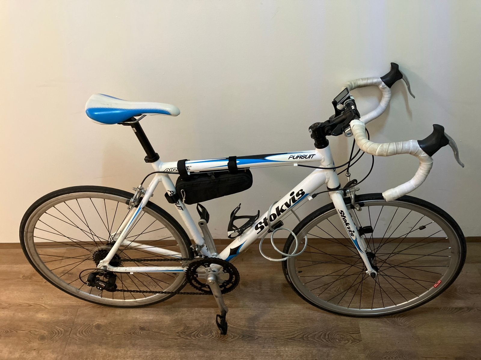 Stokvis racefiets - Wit/Blauw, 28 inch, 10 tot 15 versnellingen, Aluminium, Zo goed als nieuw