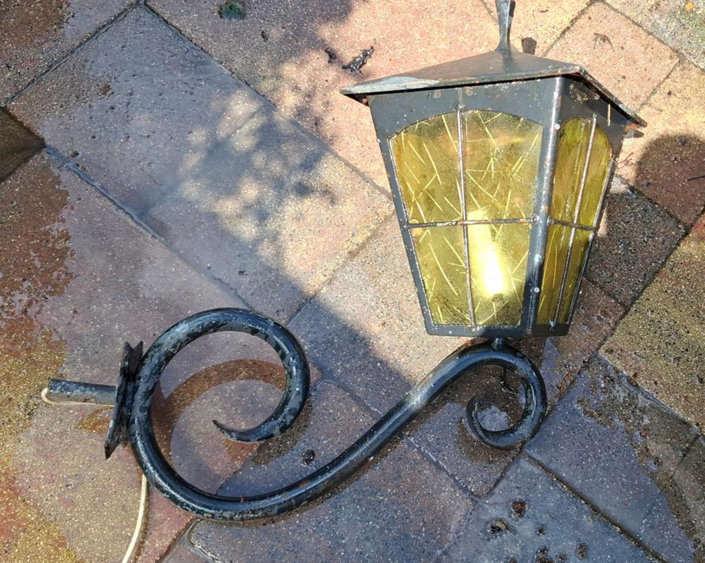 Grote buitenlamp, Tuin en Terras, Ophalen, Gebruikt, Wandlamp, Netvoeding