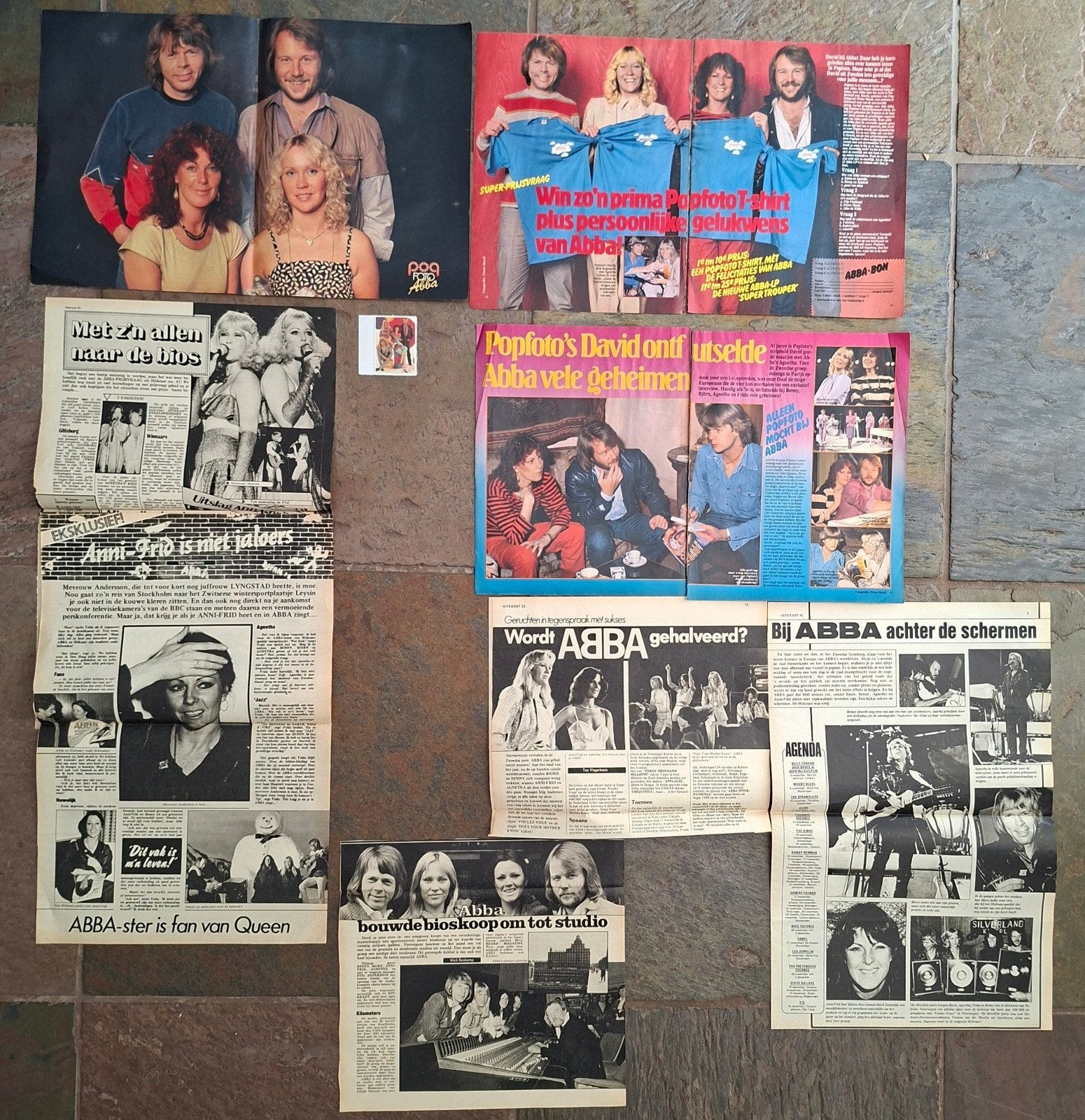 ABBA posters en artikelen Popfoto en Hitkrant, Ophalen of Verzenden, 1980 tot heden, Tijdschrift