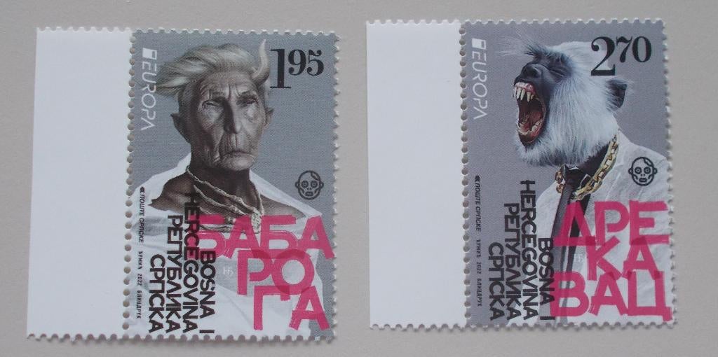 Bosnie Herz.- Bosnia herz. (Servie) 2022  cept mich 885-86A, Ophalen of Verzenden, Overige landen, Postfris