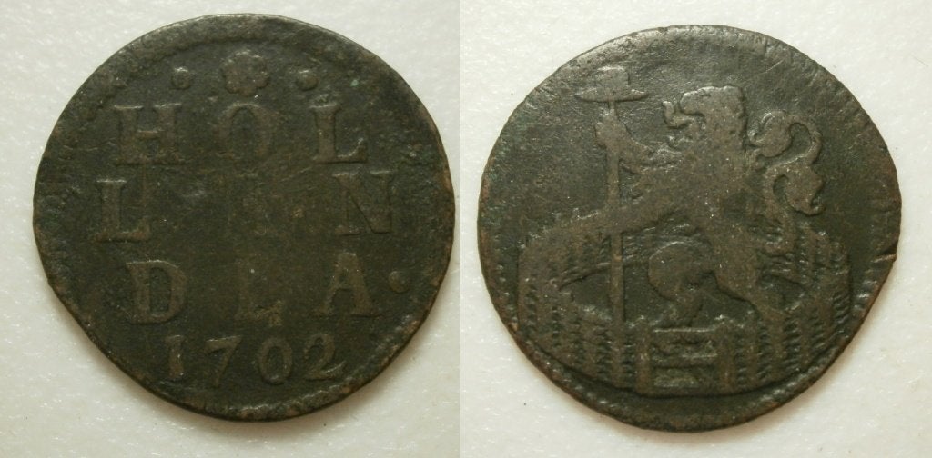 PD11512 Holland Duit 1702, Ophalen of Verzenden, Vóór koninkrijk, 1 cent, Losse munt