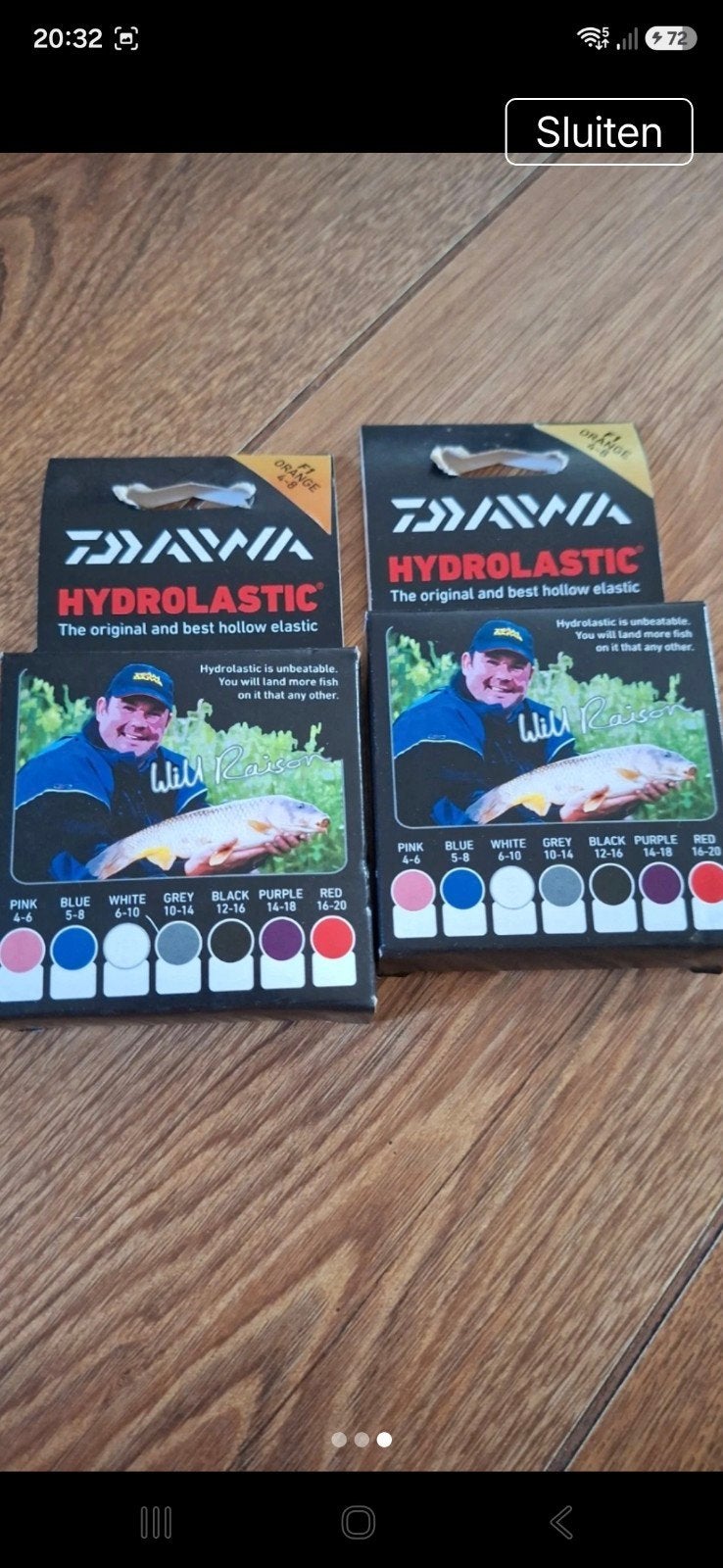 Daiwa Hydrolastic F1 Orange Size 4-8, Overige typen, Nieuw, Ophalen of Verzenden, Nvt