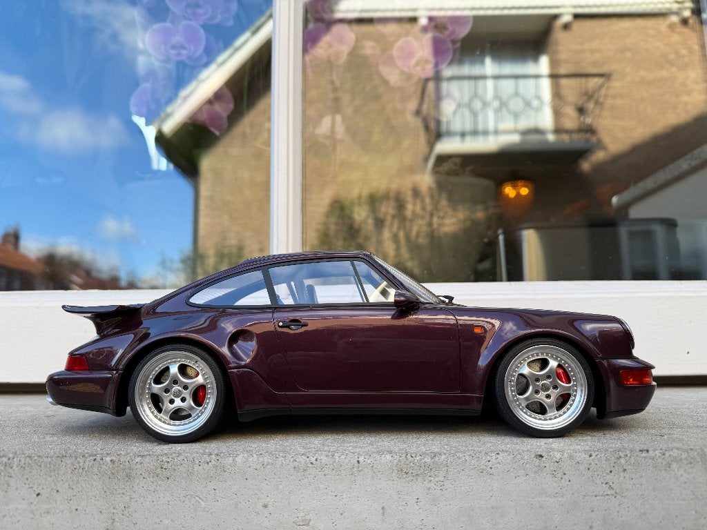 1:12 Porsche 911 964 Turbo S paars 1992 GT Spirit GT499, Hobby en Vrije tijd, Modelauto's | 1:5 tot 1:12, Info@gts-models.com