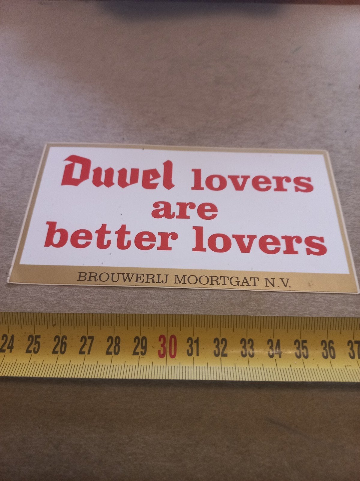 Duvel lovers are better lovers - Brouwerij Moortgat sticker, Ophalen of Verzenden, Zo goed als nieuw