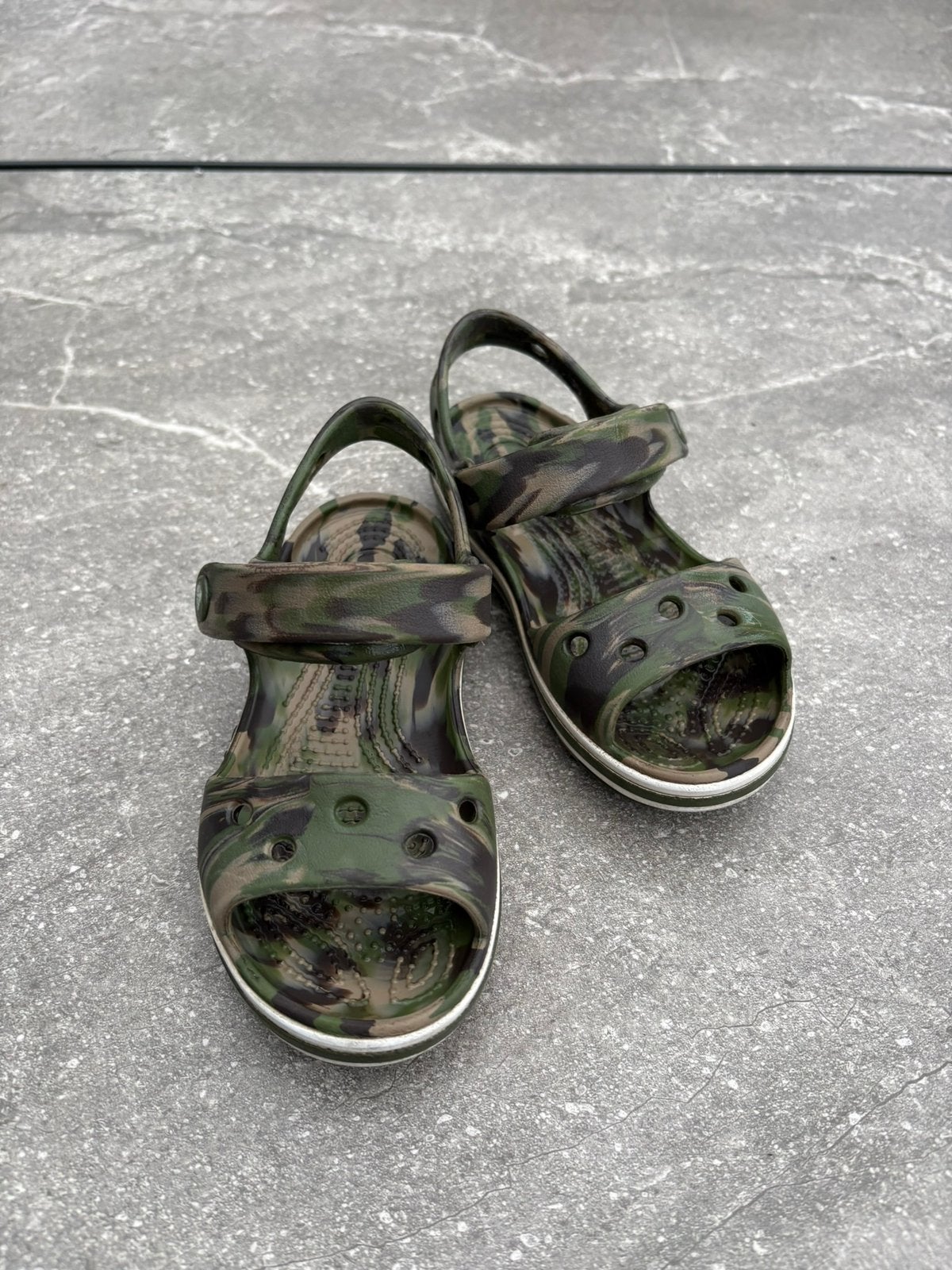 Groene Kinder Crocs Bayaband Sandalen maat 27/28, Jongen of Meisje, Overige typen, Ophalen of Verzenden, Zo goed als nieuw