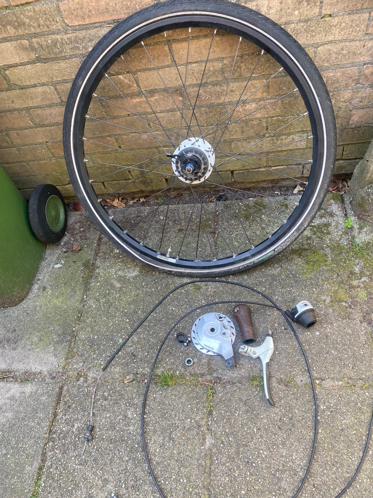 Achterwiel 28 inch gazelle eclipse versnelling kabels rem, Fietsen en Brommers, Fietsonderdelen, Ophalen of Verzenden, Gebruikt