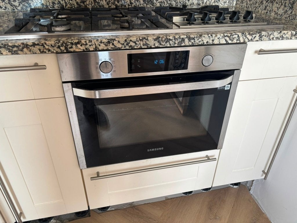 Samsung inbouw oven/magnetron NQ50J3530BS, Ophalen, Combimagnetron, Zo goed als nieuw, Inbouw