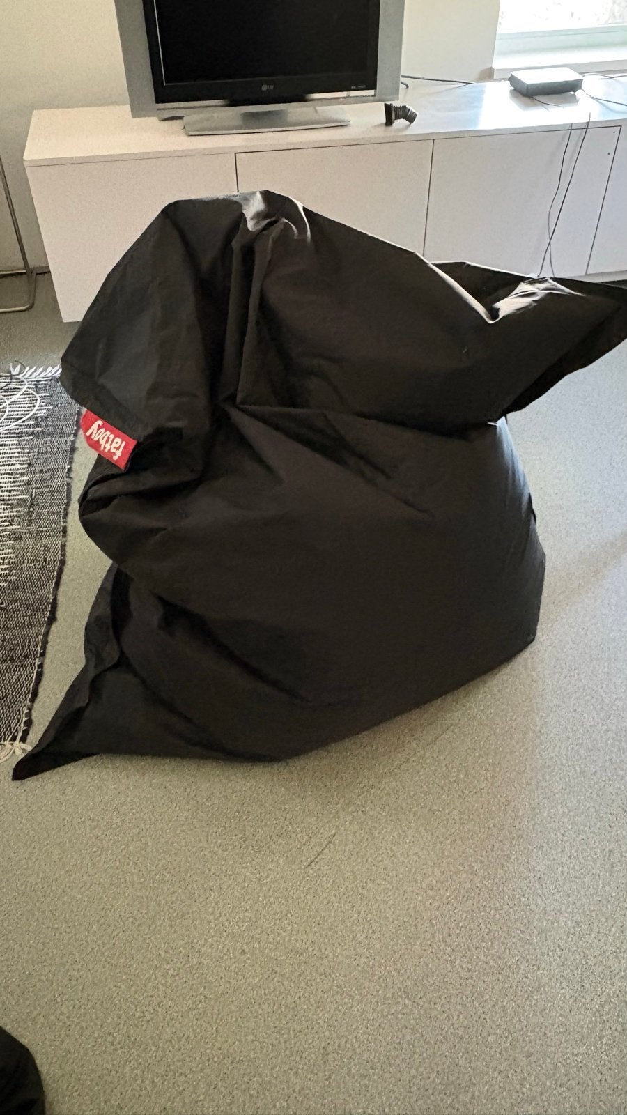 Mooie zwarte Fatboy zitzak, onbeschadigd, Huis en Inrichting, Zitzakken, Ophalen, Zo goed als nieuw, Zwart, Zitzak