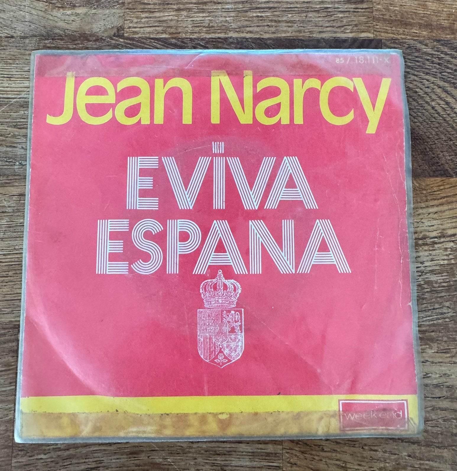 Vinyl Single - Jean Narcy, Cd's en Dvd's, Ophalen of Verzenden, Zo goed als nieuw, Pop