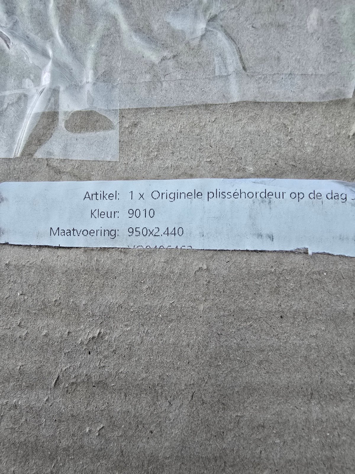 Nieuwe originele plisséhordeur 950x2440 mm, kleur 9010, Doe-het-zelf en Verbouw, 80 tot 100 cm, 215 cm of meer, Hordeur, Nieuw