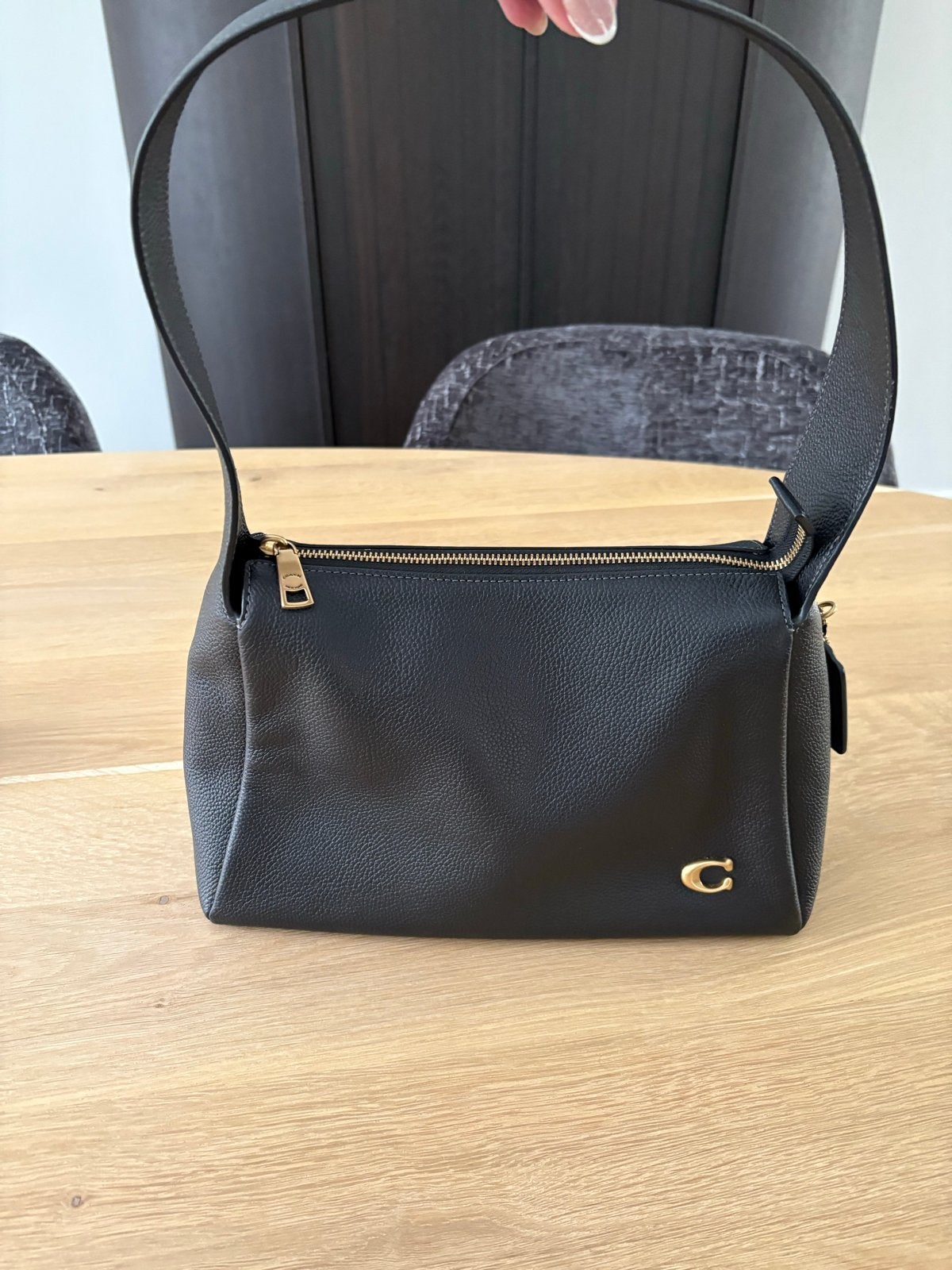 Nieuwe Coach Leren Tas Zwart - Stijlvol & Compact, Sieraden, Tassen en Uiterlijk, Ophalen of Verzenden, Nieuw, Zwart, Handtas