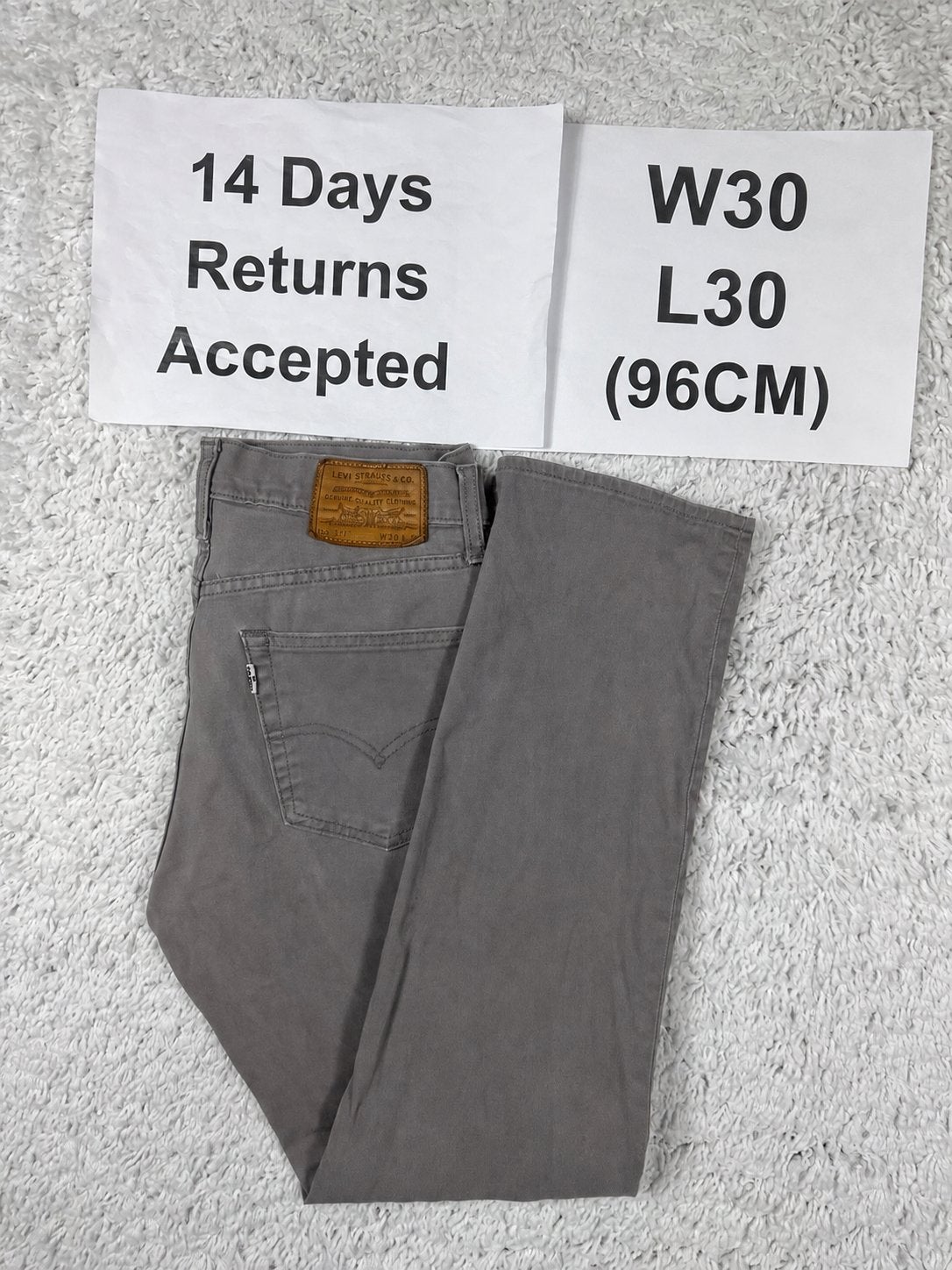 Levi's 511 Slim Fit Jeans - Grijs - W30 Past L30 3038, G, W32 (confectie 46) of kleiner, Ophalen of Verzenden, H