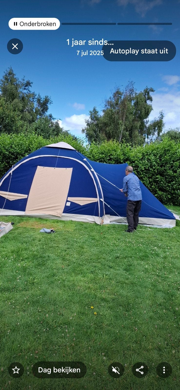 te koop Karsten 350 x 350 met slaapaanbouw, Ophalen, Gebruikt, Meer dan 6