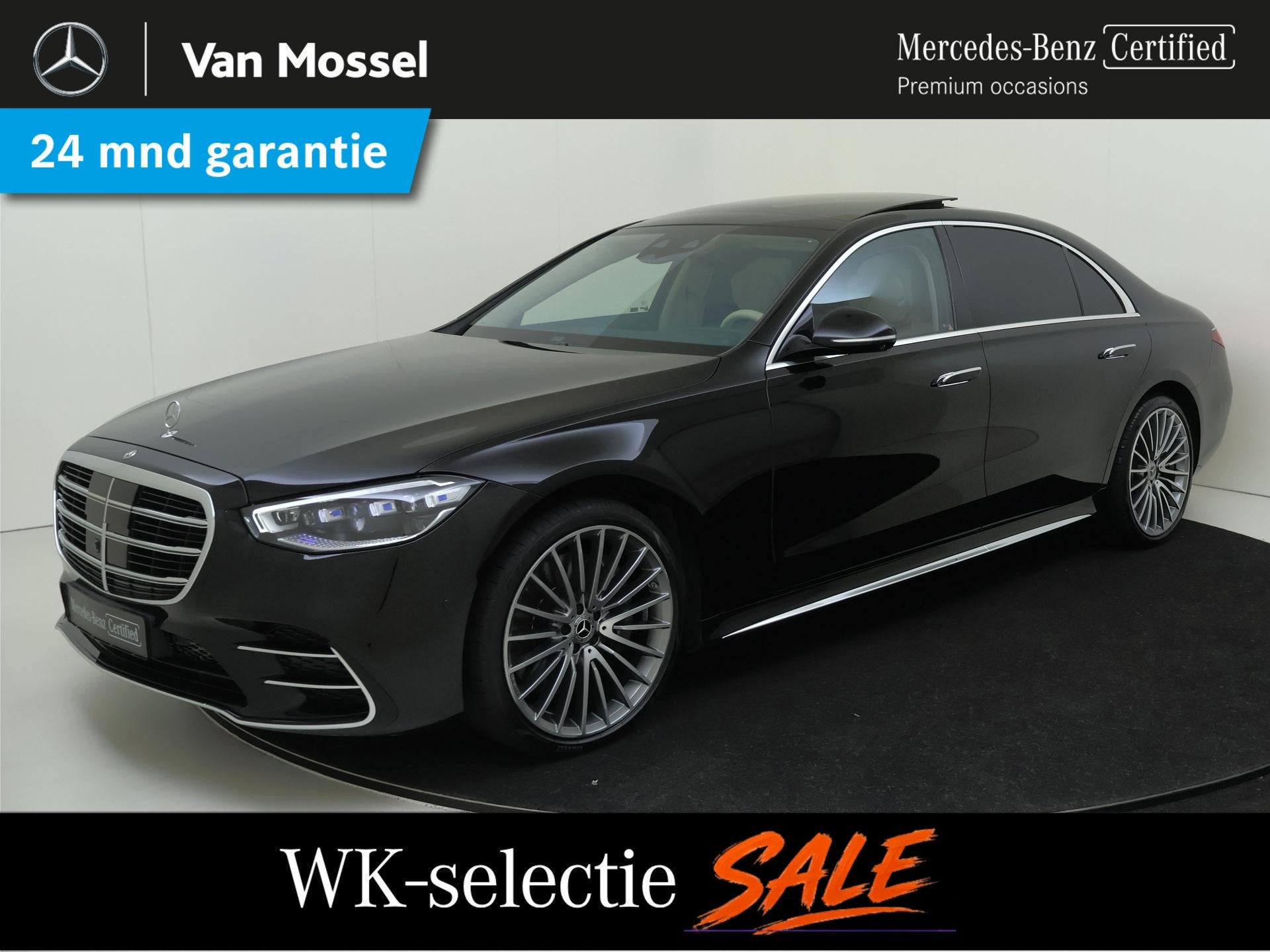 Mercedes-Benz S-klasse 580 4MATIC Lang AMG Line V8/ Panorama, Auto's, Mercedes-Benz, Gebruikt, 4 stoelen, Zwart, Bedrijf