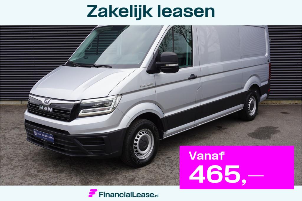 MAN TGE 3.180 180pk L3H2/L2H1 LED Navigatie Apple Carplay 18, Voorwielaandrijving, Stof, Gebruikt, Zwart