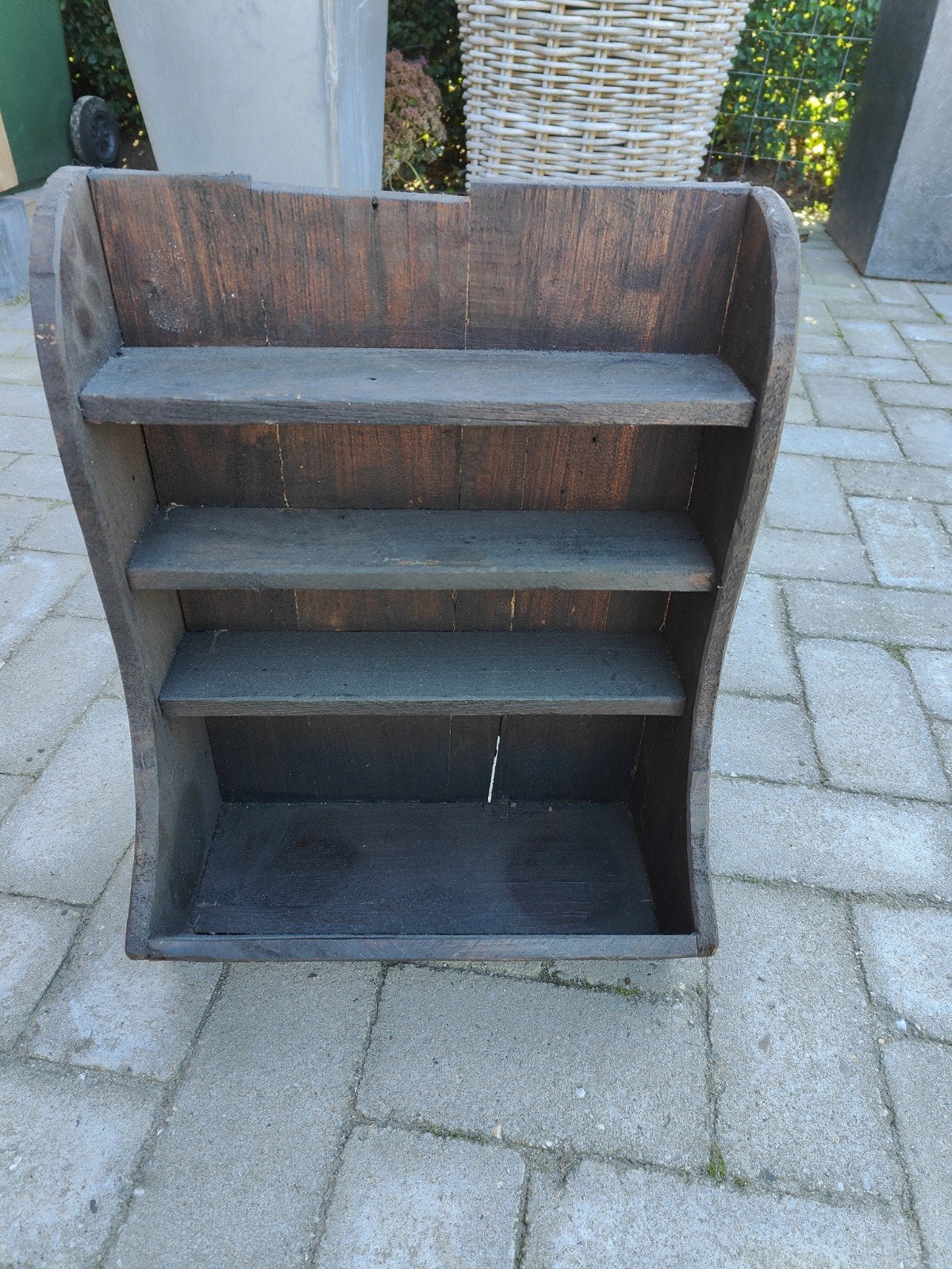 Houten gruttersbak / kruidenrek, Ophalen, Hout, Bruin