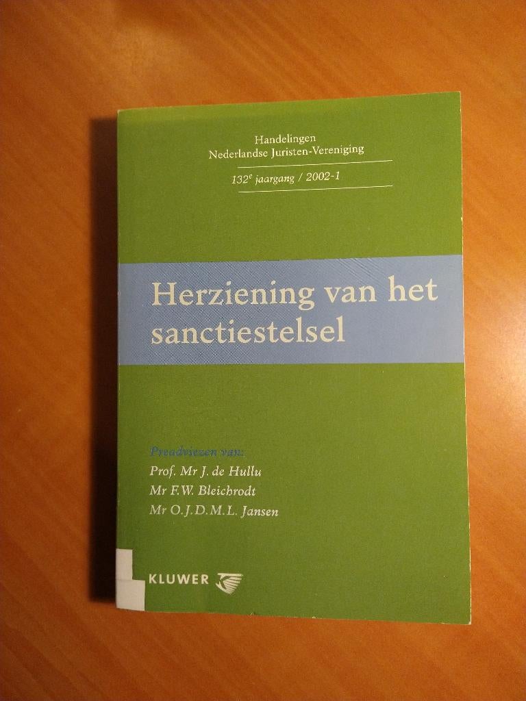 Herziening van het sanctiestelsel., Ophalen of Verzenden, Gelezen