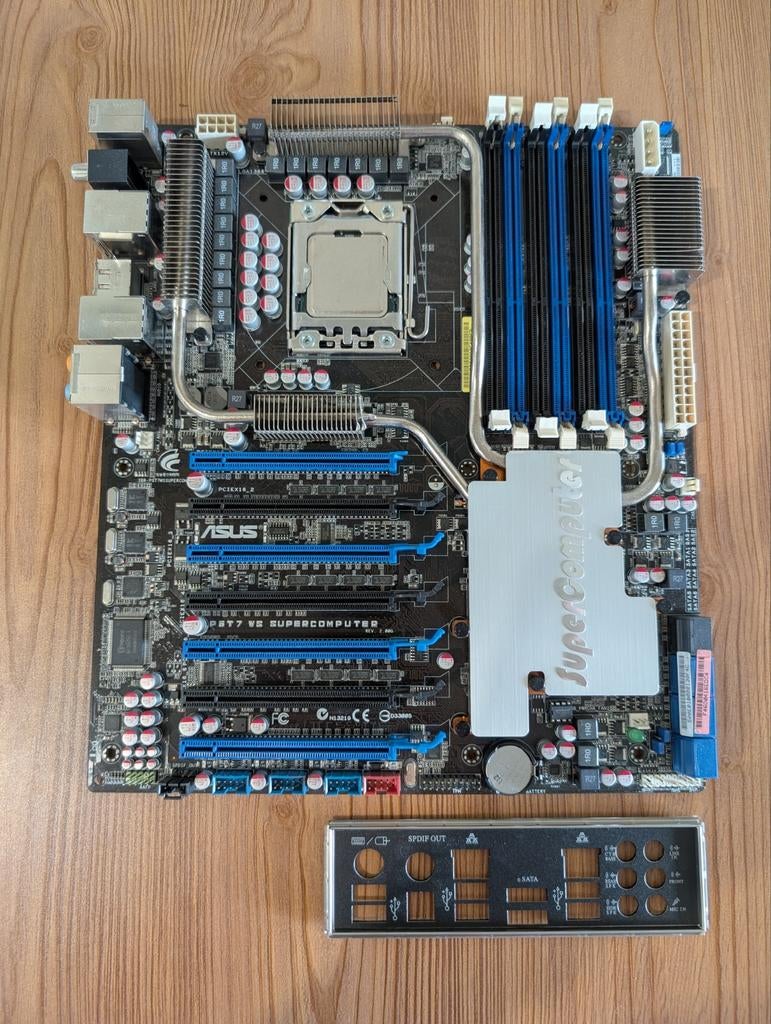 Asus P6T7 WS SuperComputer LGA1366 + Intel i7-960, Computers en Software, Moederborden, Gebruikt, LGA 1366, DDR3, Ophalen of Verzenden