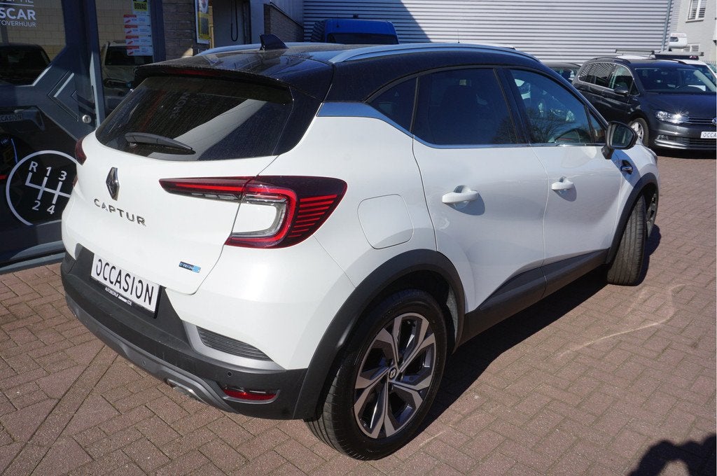 Renault Captur 1.6 E-Tech Plug-in Hybrid 160 R.S. Line Autom, Auto's, Renault, 77 km/l, Gebruikt, 4 cilinders, Leder en Stof