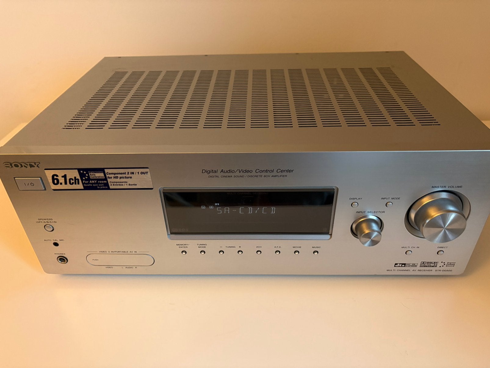 Sony str DG 500 6.1 av Receiver., Ophalen of Verzenden, Zo goed als nieuw