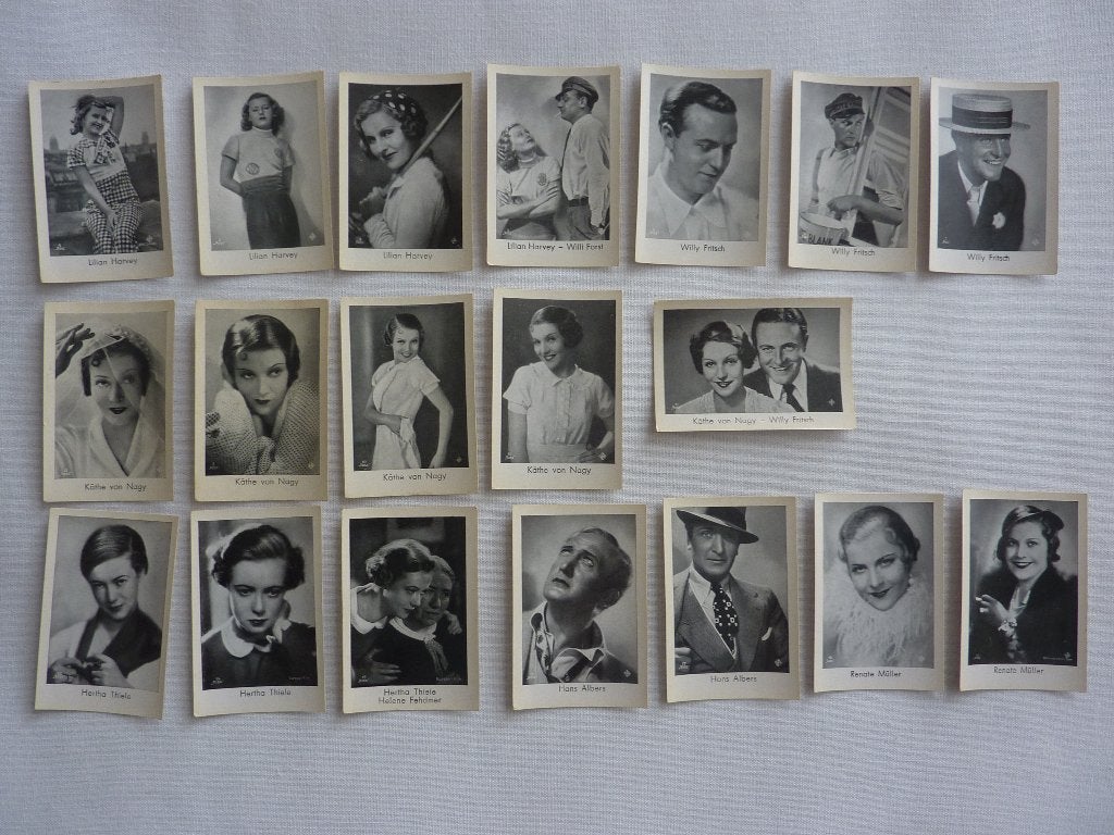 78 filmfoto's acteurs Van Houten Mijn Filmboek 2 1934 5x7,5, Verzenden, Zo goed als nieuw, Film, Foto of Kaart