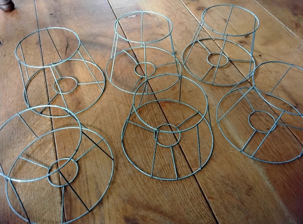 Lampenkap frames - 6 beschikbaar (€3,50 p/s .. 6 voor €18,-), Ophalen of Verzenden, Gebruikt, Natuurlijk materiaal, Knutselmateriaal