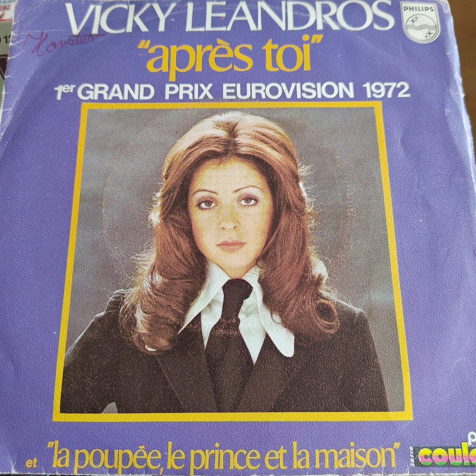 Vicky Leandros - Après Toi (Eurovisie Winnaar 1972) Vinyl, Ophalen of Verzenden, Gebruikt, 7 inch, Pop