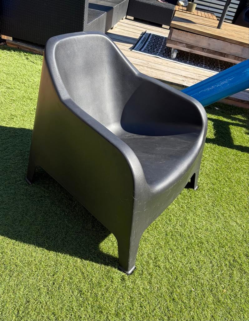 Zwarte IKEA tuin kuipstoel, Tuin en Terras, Tuinstoelen, Ophalen, Gebruikt, Kunststof