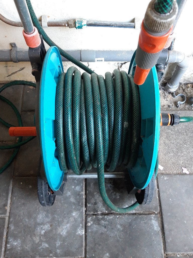 Gardena tuinslang op haspel, Ophalen, Gebruikt, Tuinslang