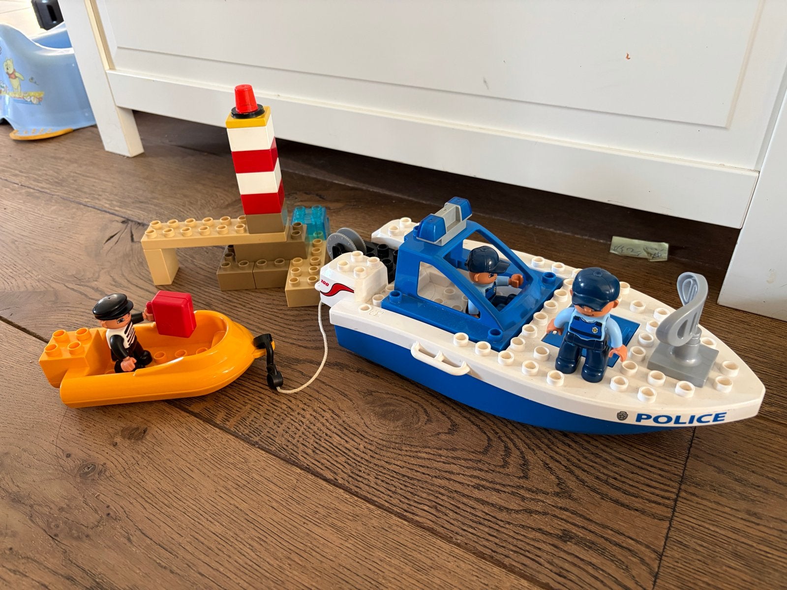 LEGO Duplo 4861  Politiebootset, Ophalen, Gebruikt, Overige merken