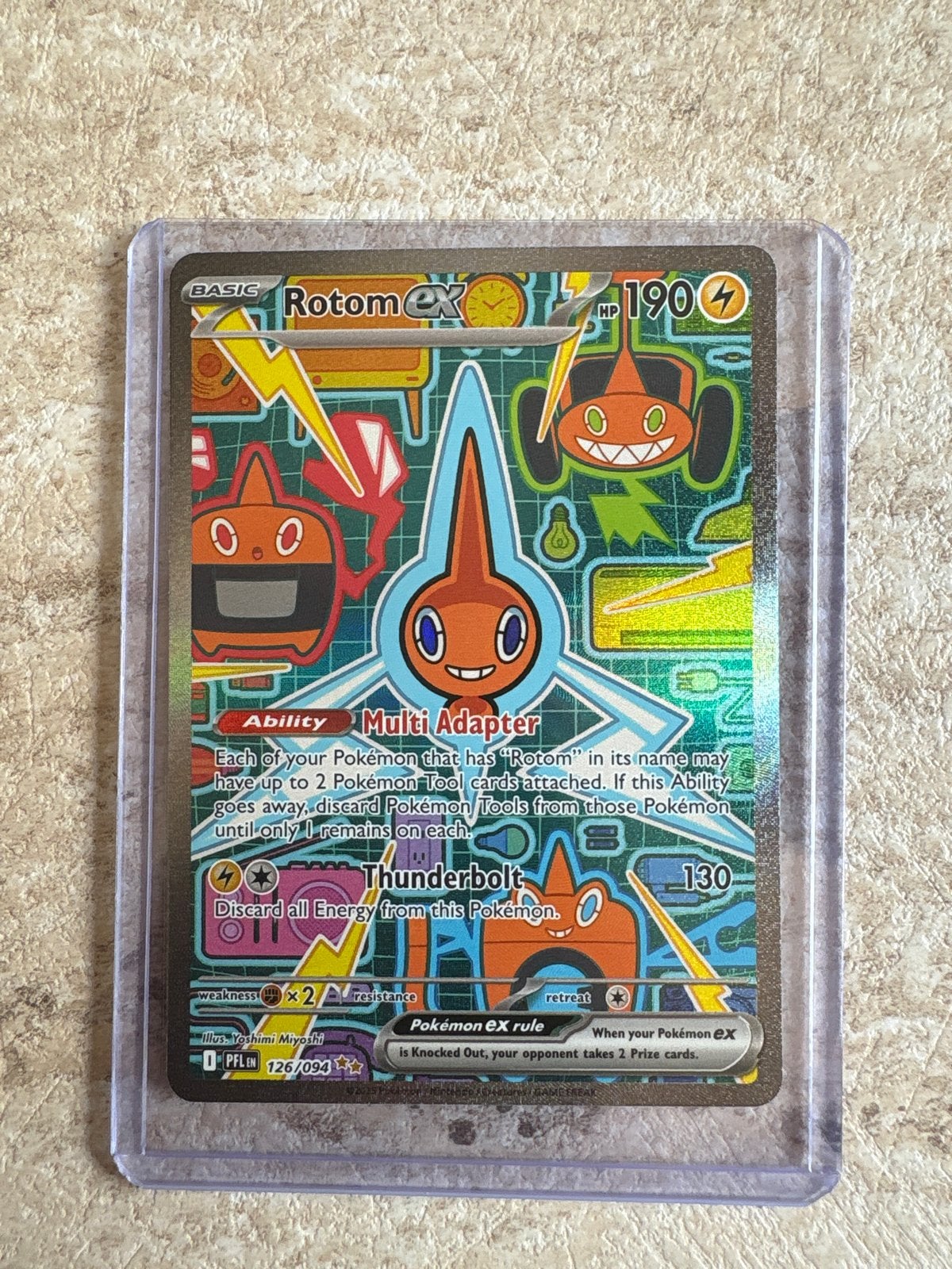Pokémon Kaart Rotom ex 126/094 Full Art, Ophalen of Verzenden, Zo goed als nieuw, Losse kaart, Foil
