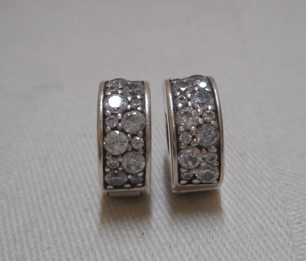Pandora zilveren set Shining Elegance Clips nr.1064, Verzenden, Pandora, Zo goed als nieuw, 2 of 3 bedels