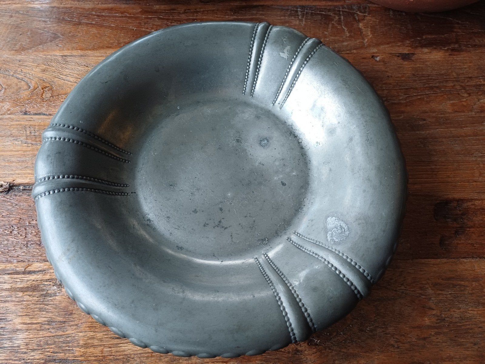 Grote Tinnen Schaal Rio Tiel Jan Ulrich Zuiver Tin voor € 35, Antiek en Kunst, Ophalen